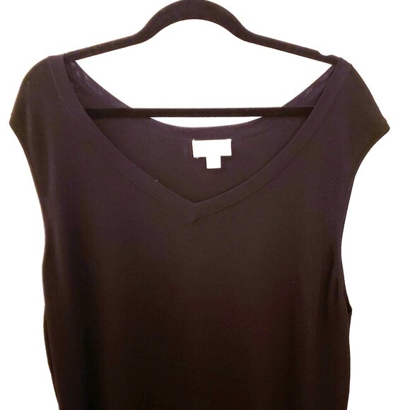 Talbots Black Rayon/Nylon Knit Sleevess Top Size 3X EUC - Picture 2 of 8